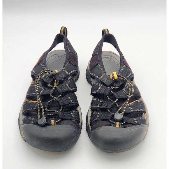 Keen Newport H2 Waterproof Hiking and Water Sandals Black Yellow Mens Size 10 main image 5